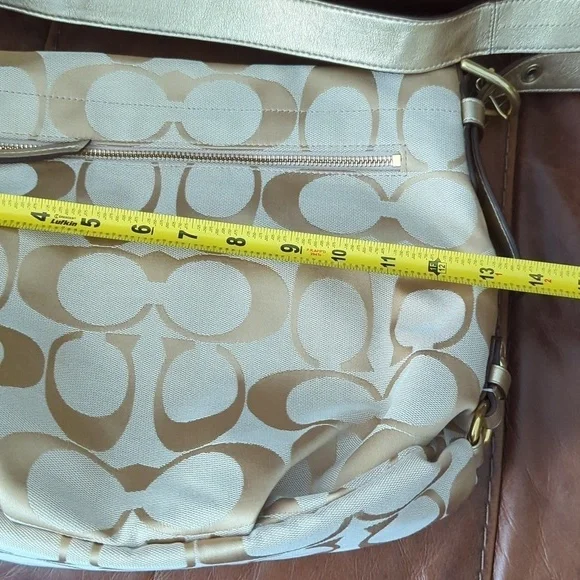 Coach F15067 Soho Signature Crossbody Shoulder Bag Khaki Gold - Picture 15 of 16